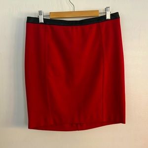 Chic red pencil skirt